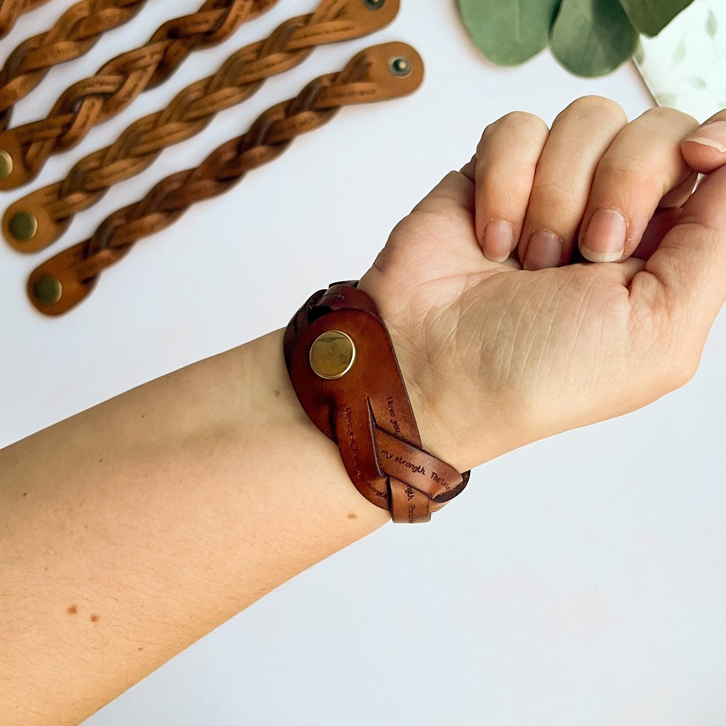 I Love You O Lord My Strength - Psalm 18:1-2 - Real Leather Bracelet