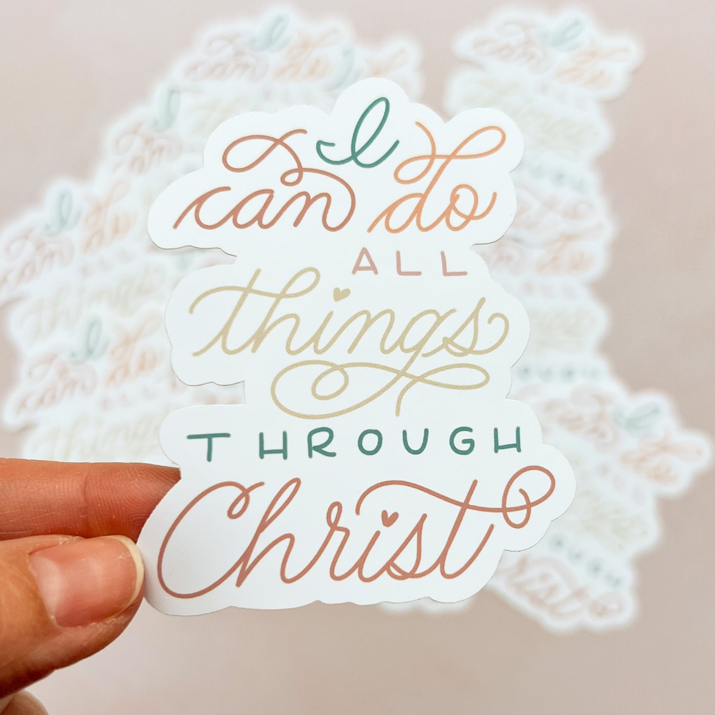 I Can Do All Things Through Christ - Bible Journaling Sticker - Matte Waterproof Vinyl