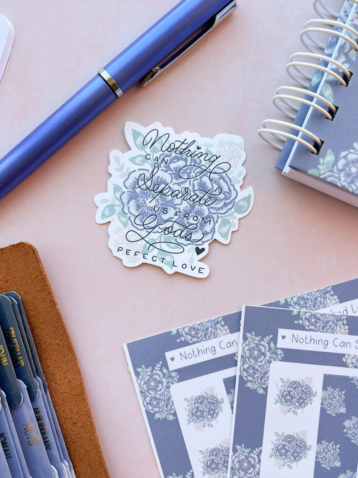 Nothing Can Separate Us - Floral Bible Journaling Sticker - Matte Waterproof Vinyl