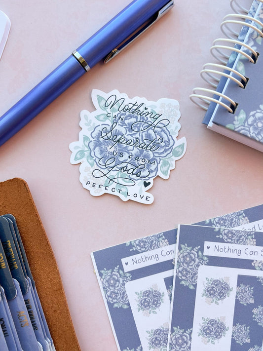 Nothing Can Separate Us - Floral Bible Journaling Sticker - Matte Waterproof Vinyl