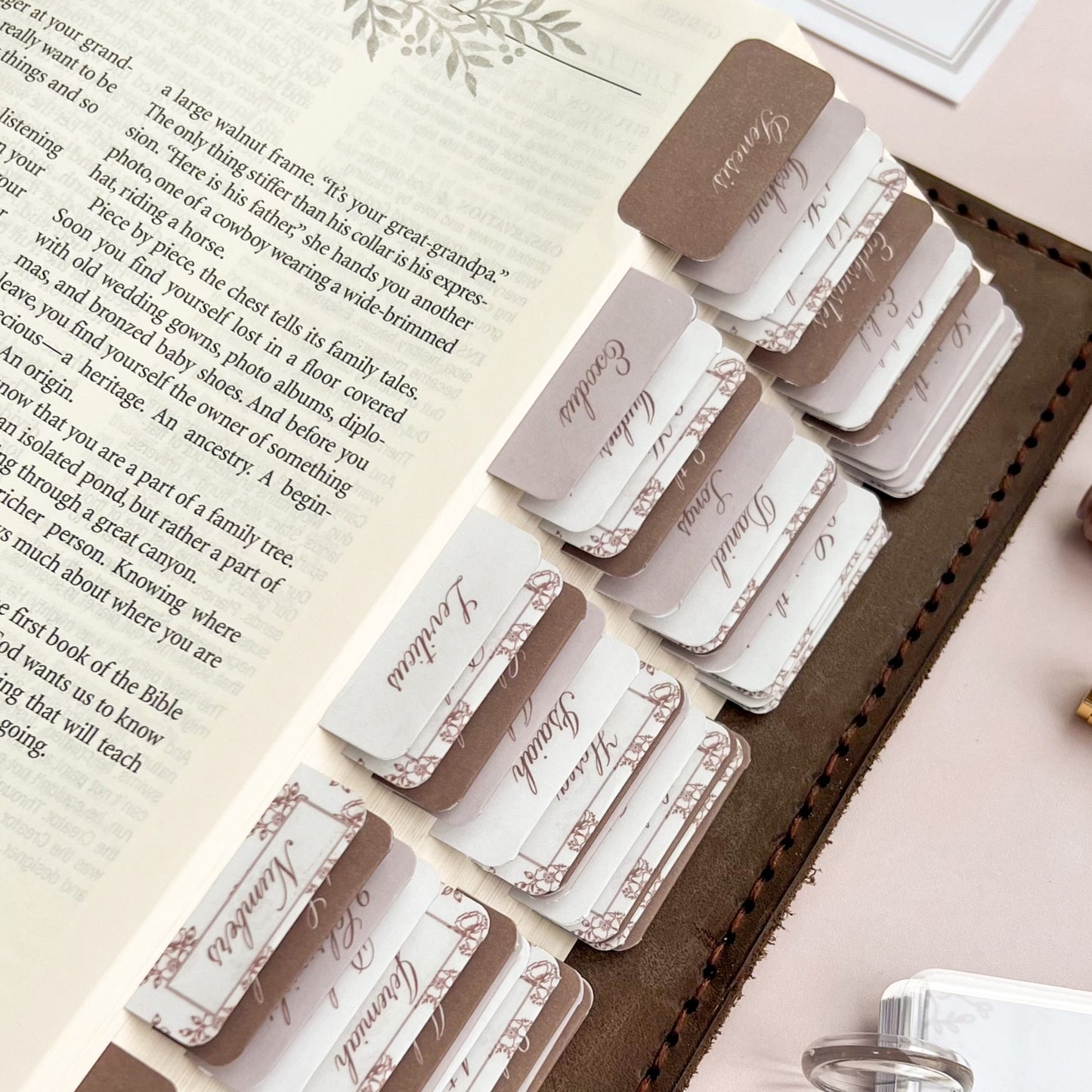 The Word Remains - Vintage Flowers Laminated Bible Tabs