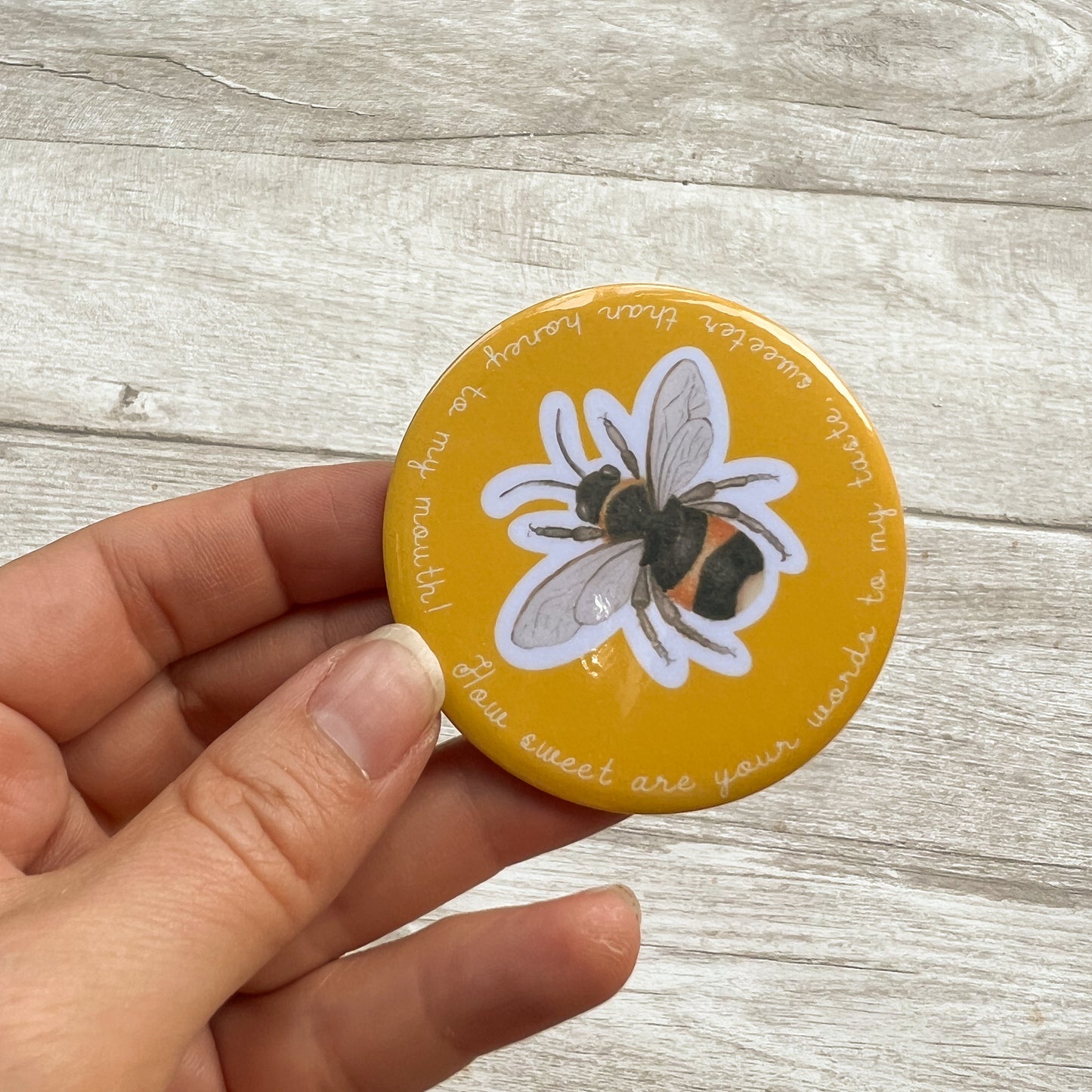 Your Word Is Like Honey - Bee Pocket Mirror