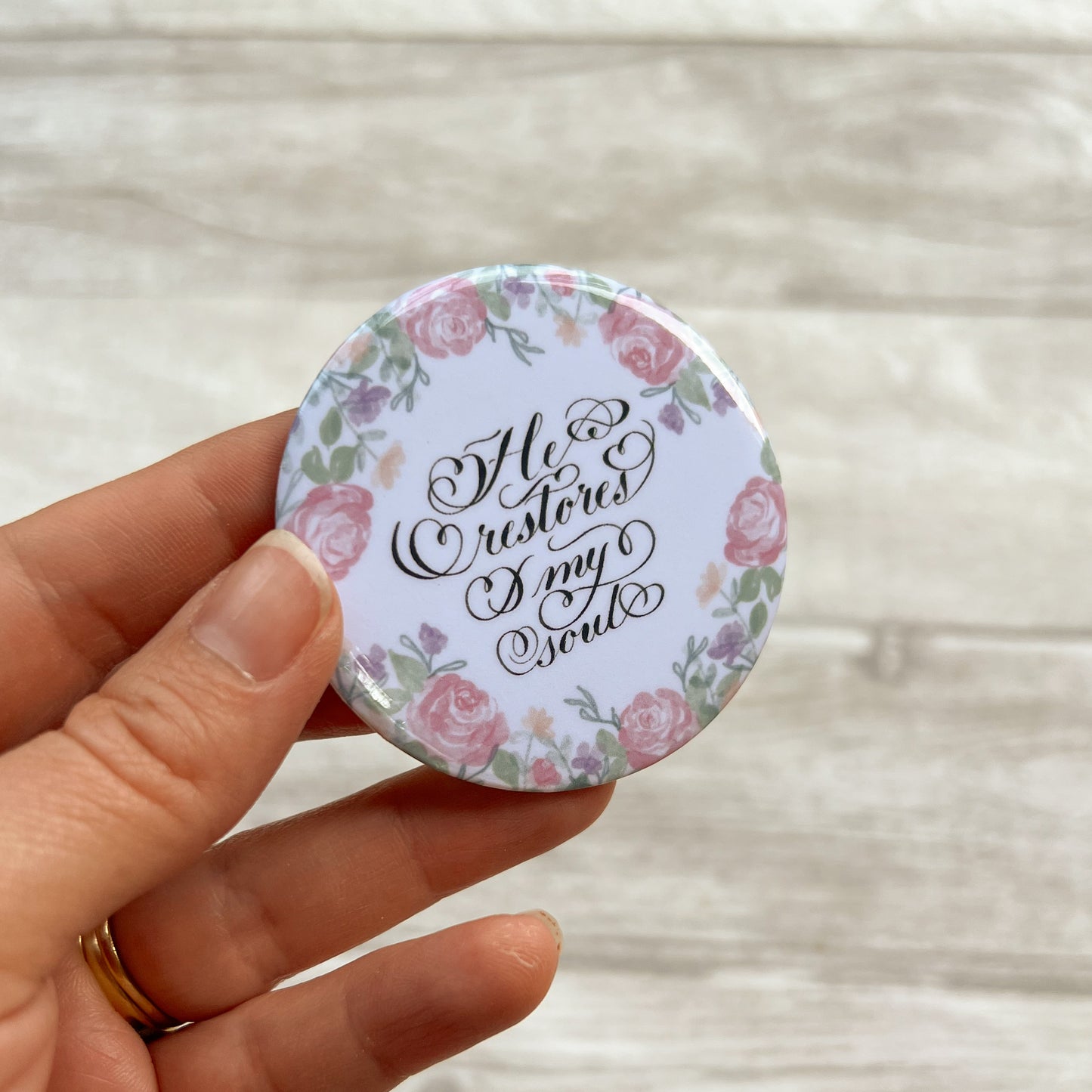 He Restores My Soul - Pocket Mirror