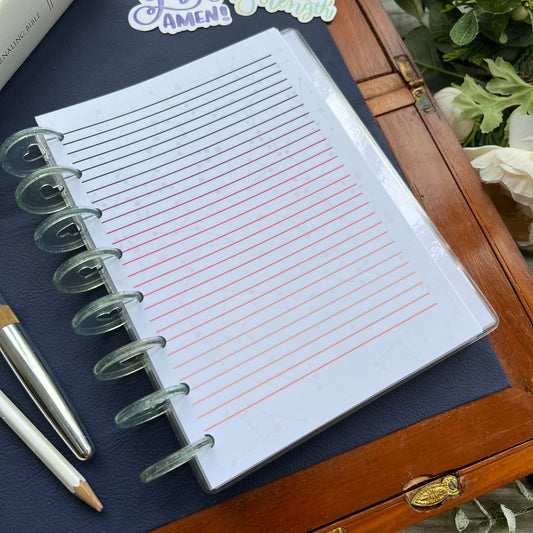 Fearfully and Wonderfully Made - A5 Note Paper Discbound - Lined or Dot Grid Disc bound planner paper pack refill