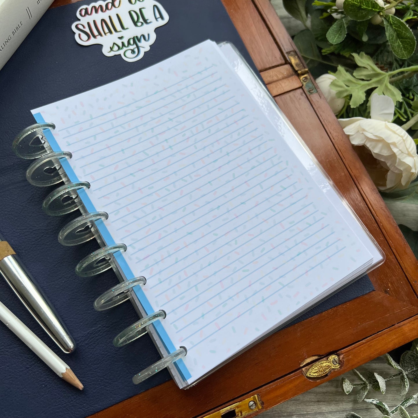 It Shall Be A Sign - Disc Bound Prayer Journal - A5 Dot Grid - Lined Notebook