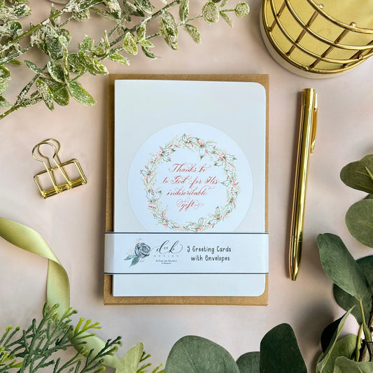 Indescribable Gift - A6 Christmas Card - 5 Pack