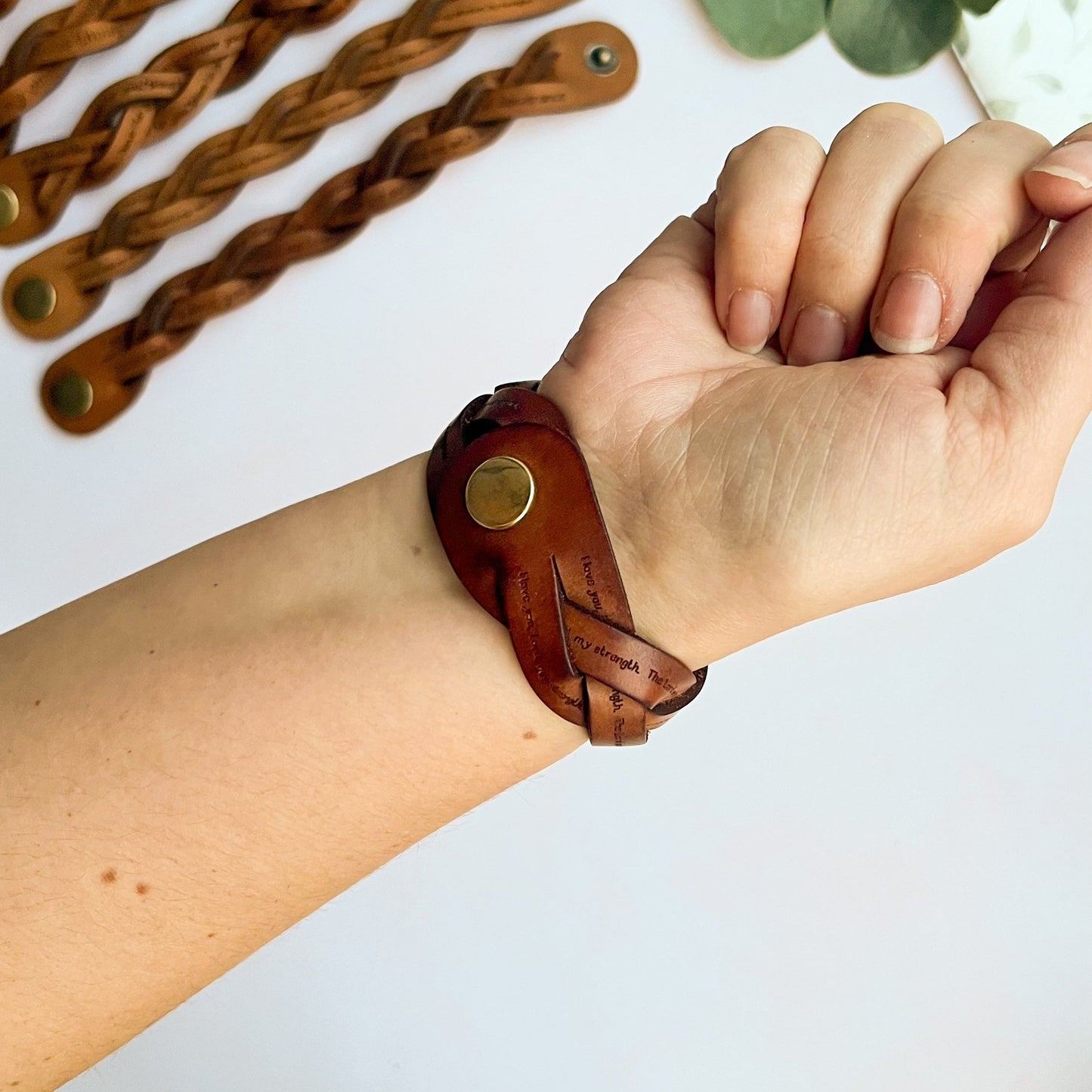 Your Comfort Delights Me - Psalm 94:19- Real Leather Bracelet
