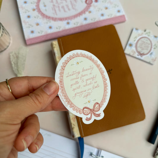 Unfading Beauty - Waterproof Vinyl Sticker - Bible Journaling