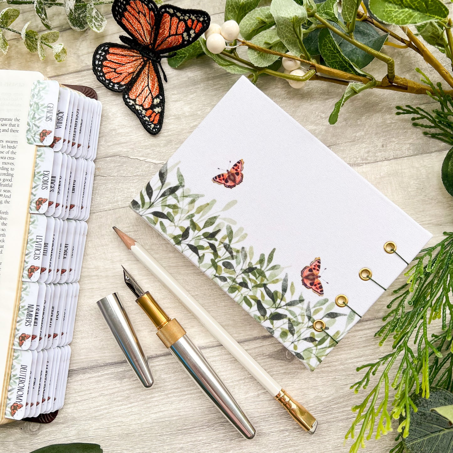 You Will Seek Me & Find Me- Hard Backed Fabric Covered Creative Journal - Coptic Stitch Binding - Watercolour Paper