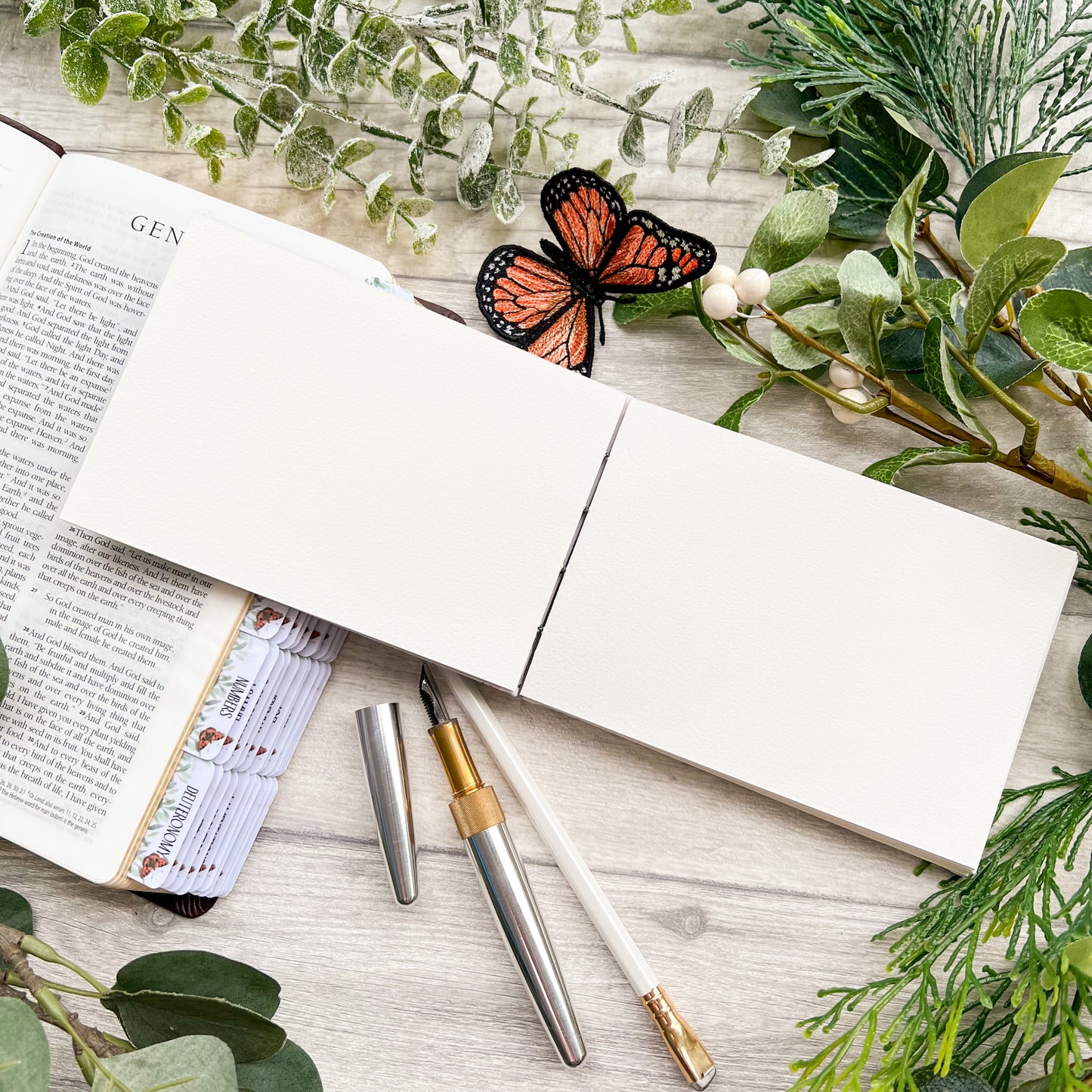 You Will Seek Me & Find Me- Hard Backed Fabric Covered Creative Journal - Coptic Stitch Binding - Watercolour Paper