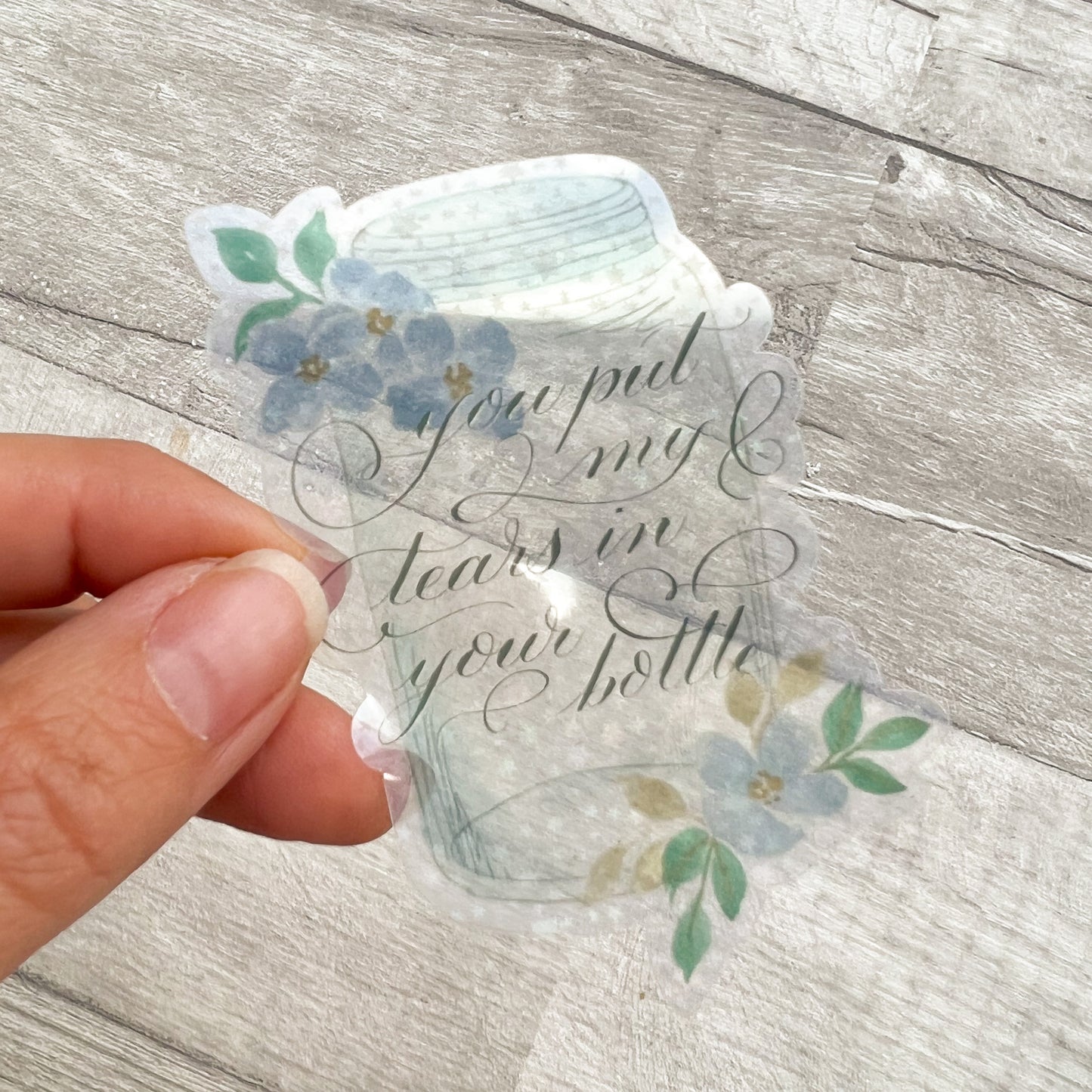 You Put My Tears In Your Bottle - Psalm 56 Bible Journaling Kit - Page spread Kit, Prayer Journal, bookmarks, sticker & Memo Pad