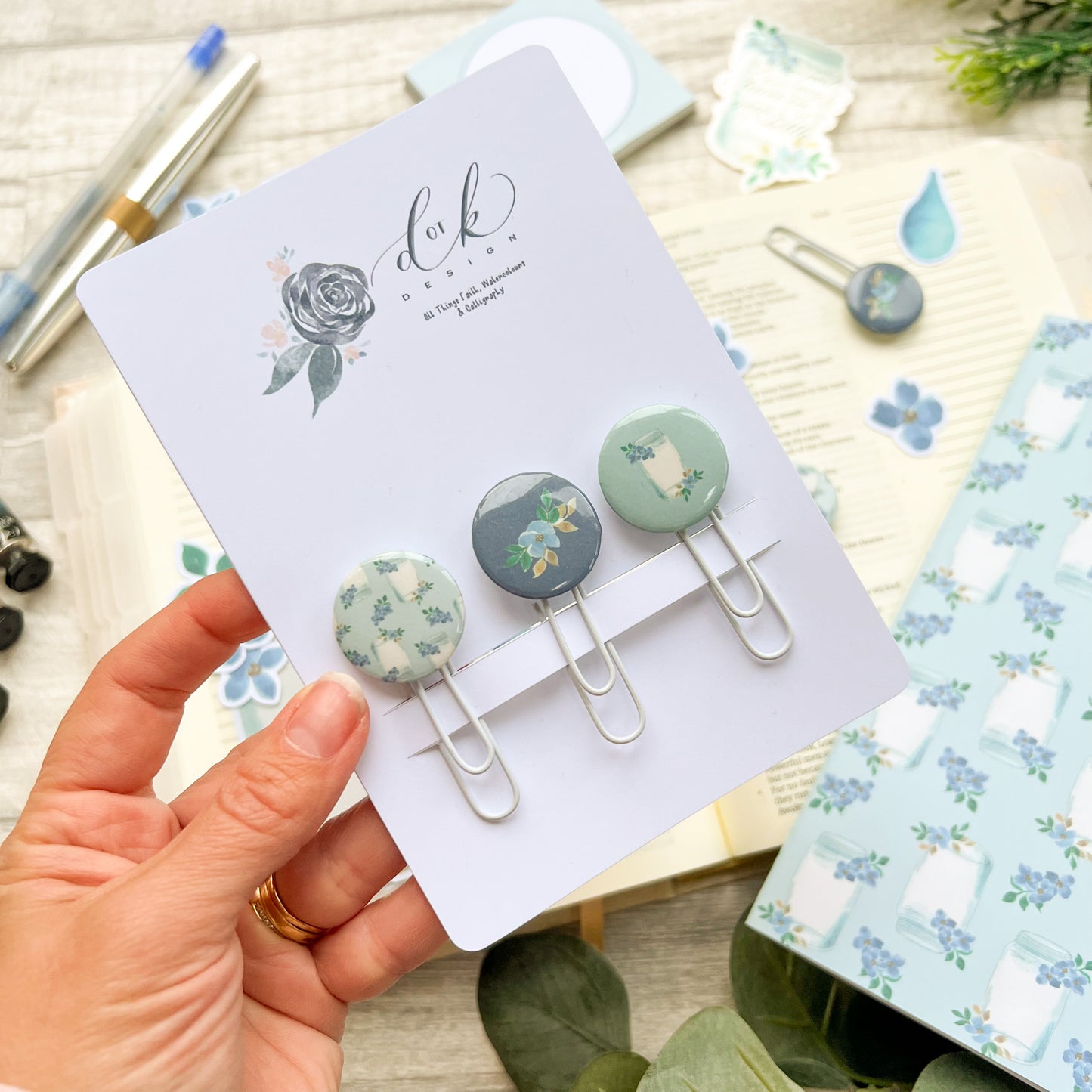 You Put My Tears In Your Bottle - Psalm 56 Bible Journaling Kit - Page spread Kit, Prayer Journal, bookmarks, sticker & Memo Pad