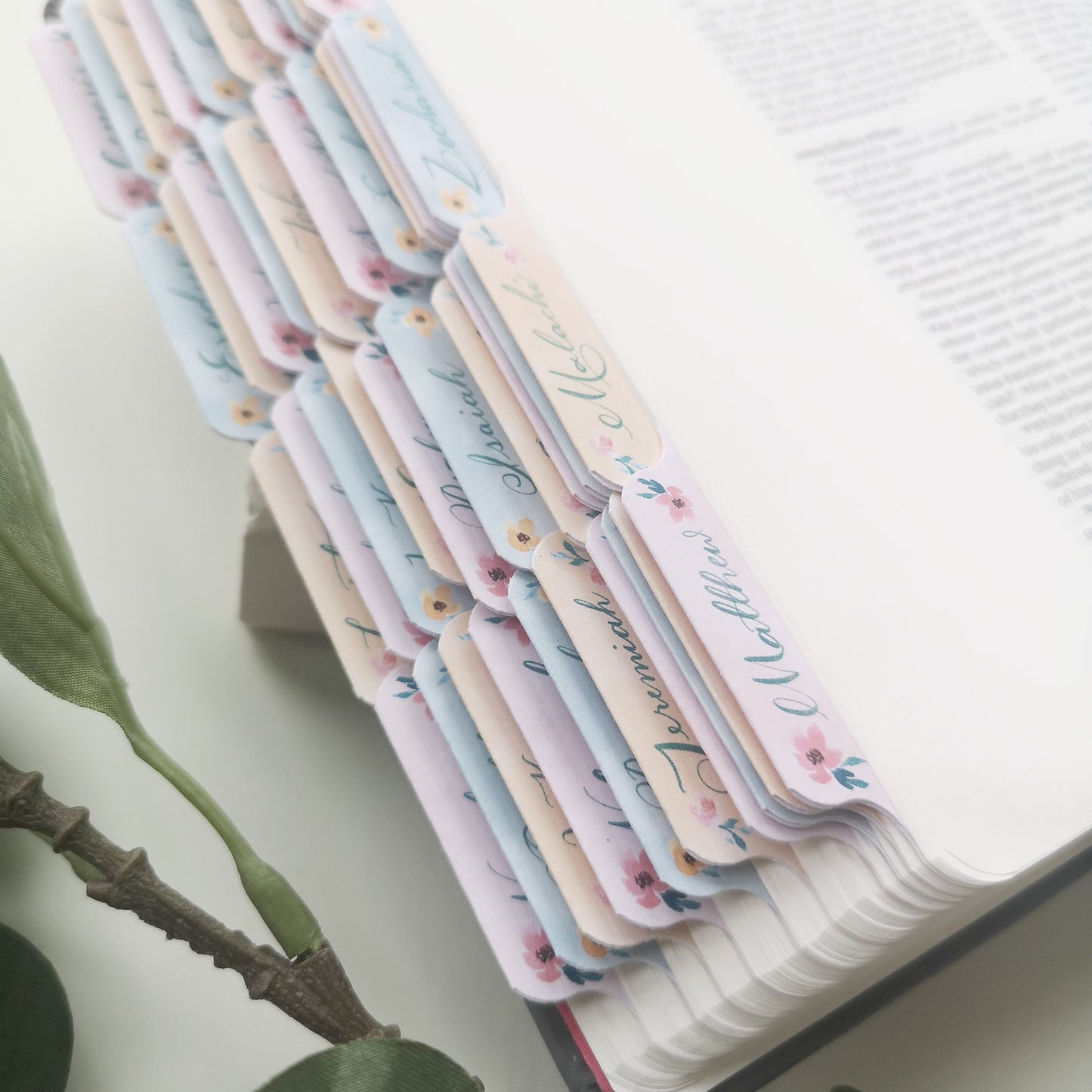 Floral Watercolour Bible Tabs