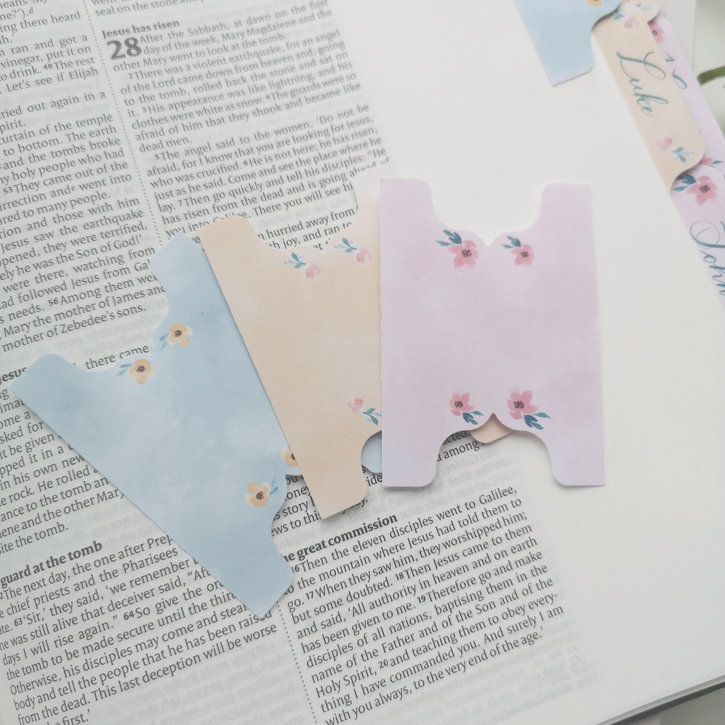 Floral Watercolour Bible Tabs