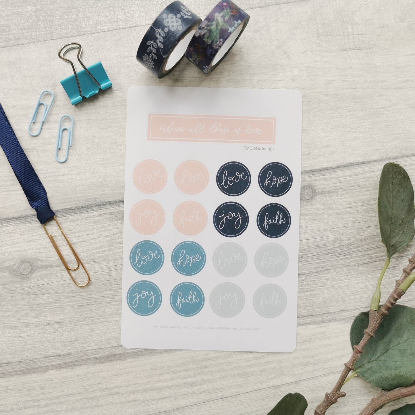 Above All These Things - Bible Journaling sticker sheet