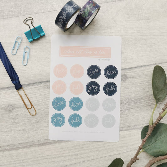 Above All These Things - Bible Journaling sticker sheet