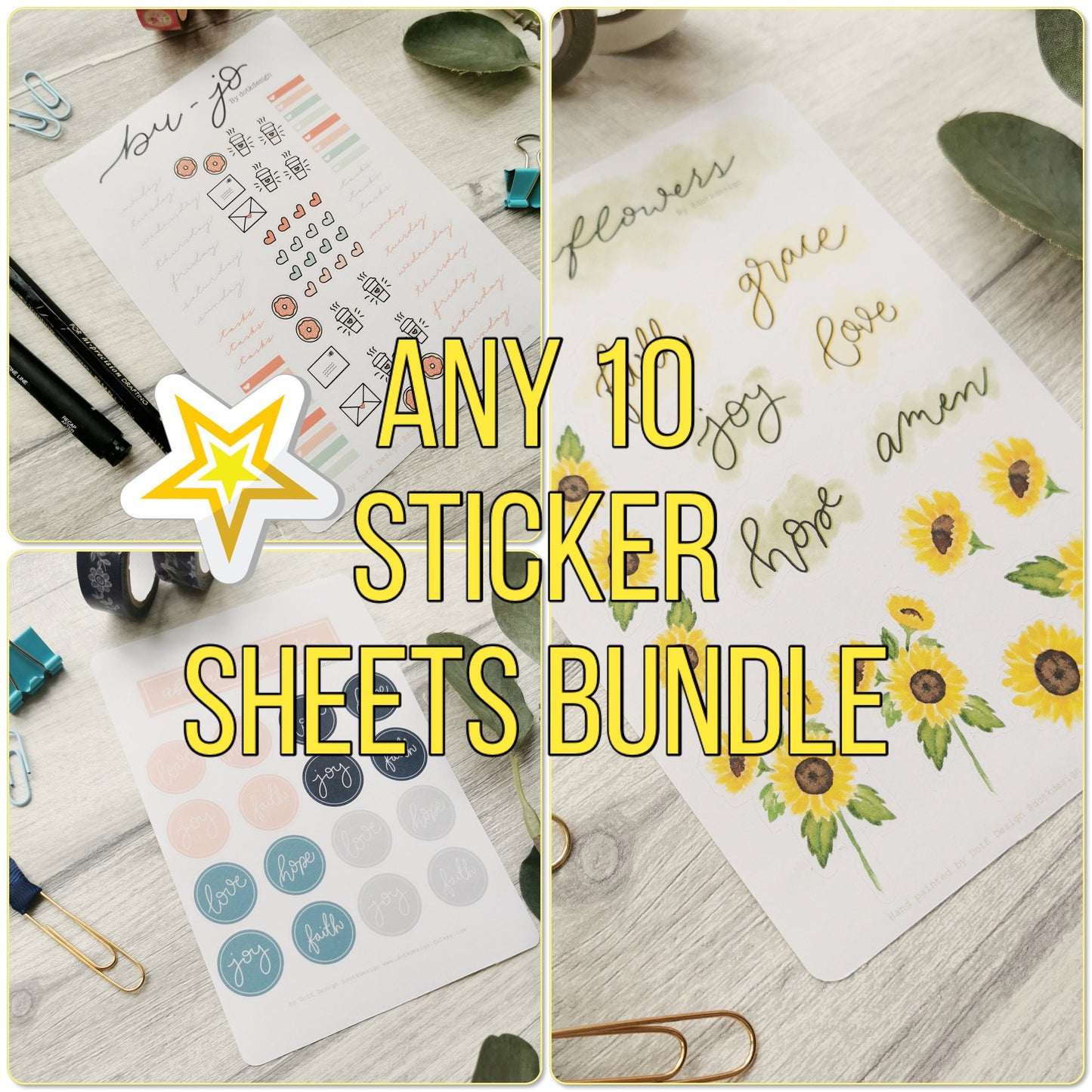 Pick ‘n’ Mix Any 10 Sticker Sheet Bundle