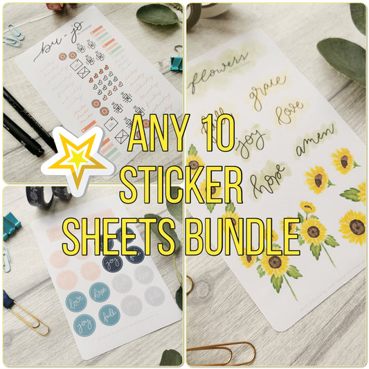 Pick ‘n’ Mix Any 10 Sticker Sheet Bundle