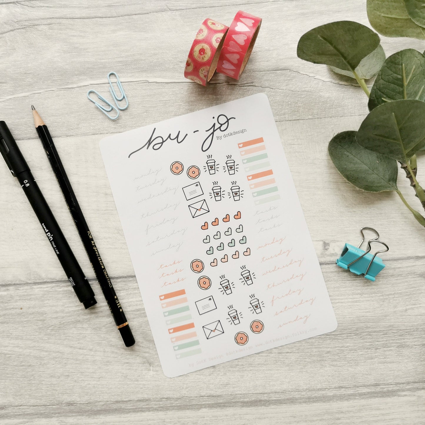 Bujo - sticker sheet