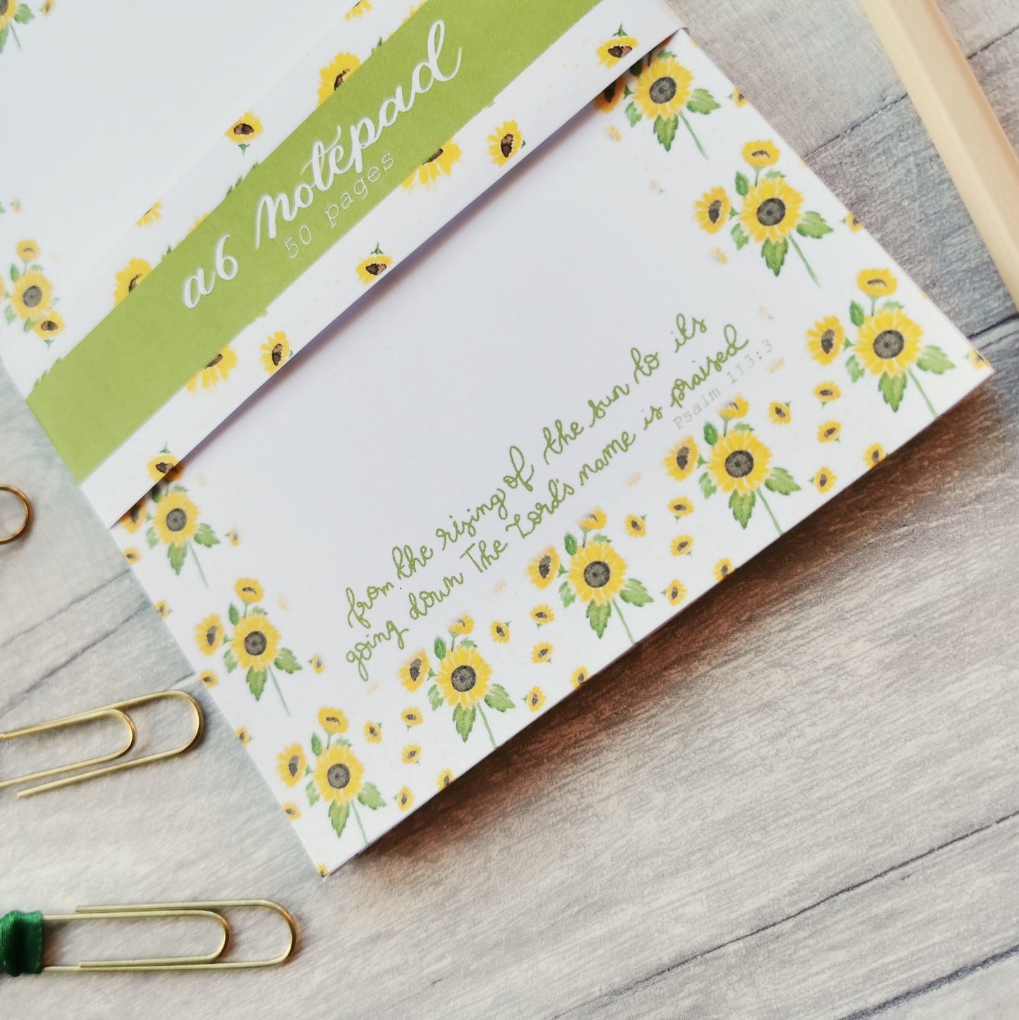 Sunflowers A6 Notepad