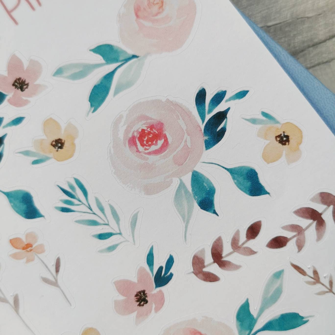 Pretty Pink - Floral Sticker Sheet