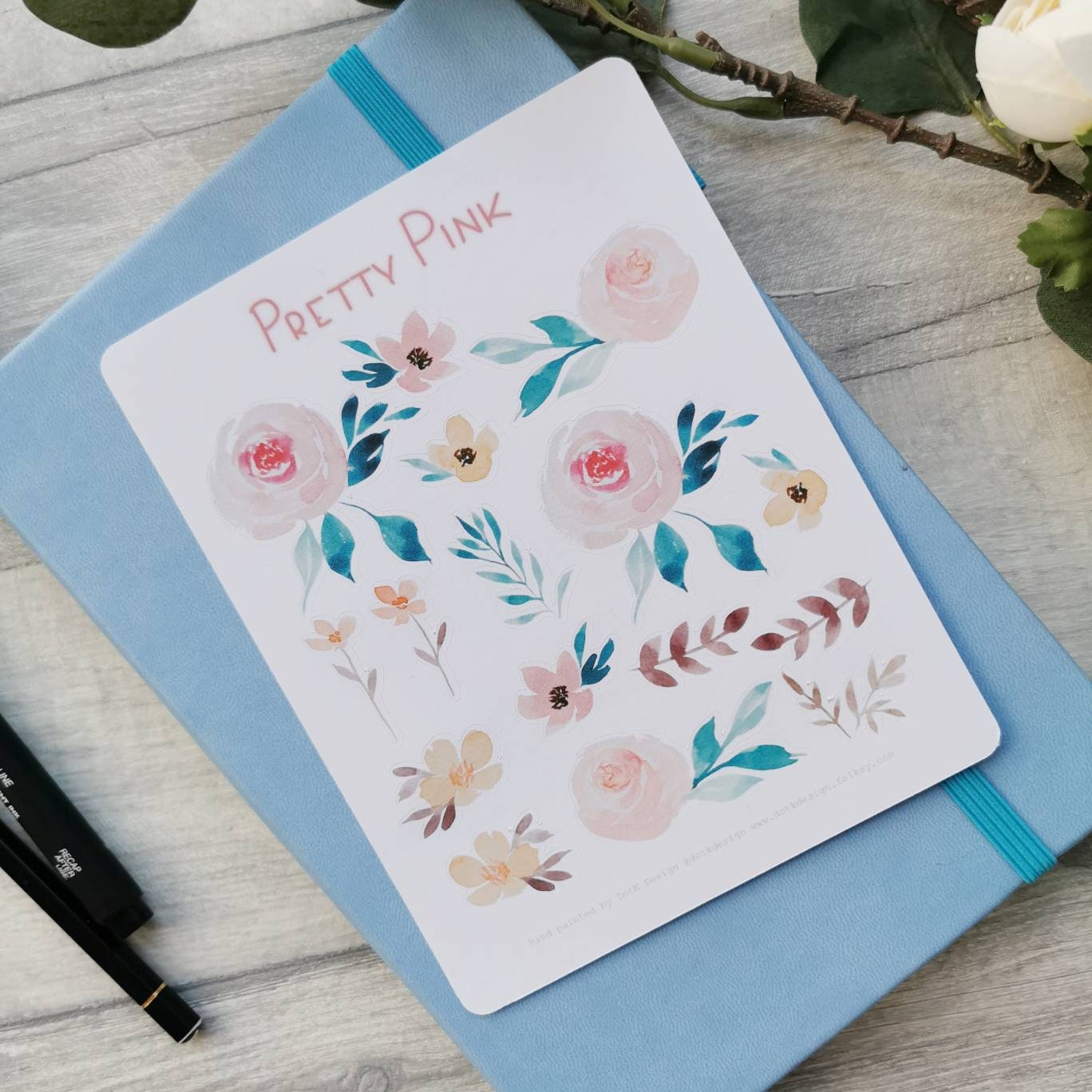 Pretty Pink - Floral Sticker Sheet
