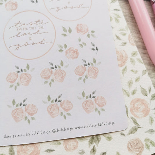 Faithful - Floral Sticker Sheet