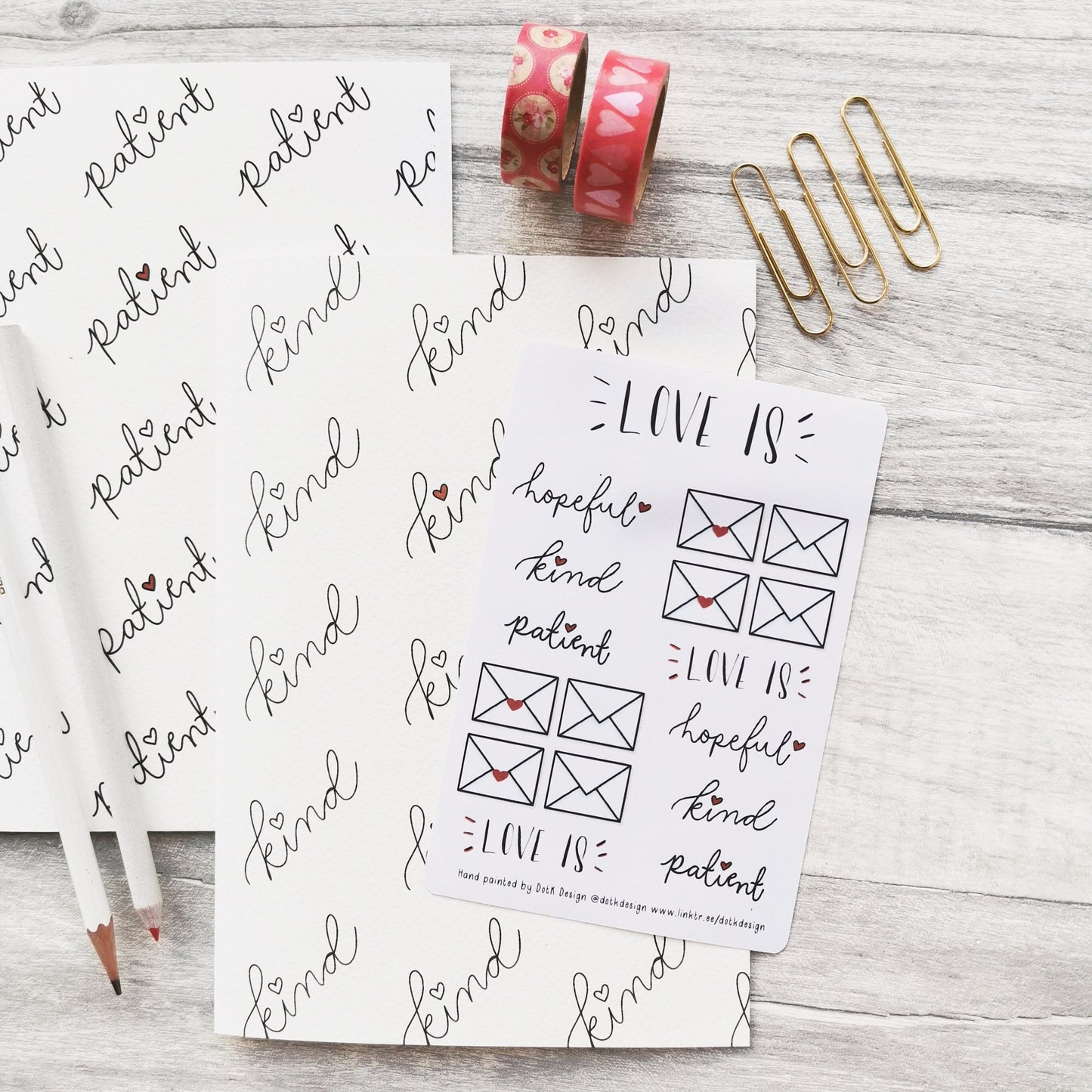 Love is - Bible Journaling Sticker Sheet