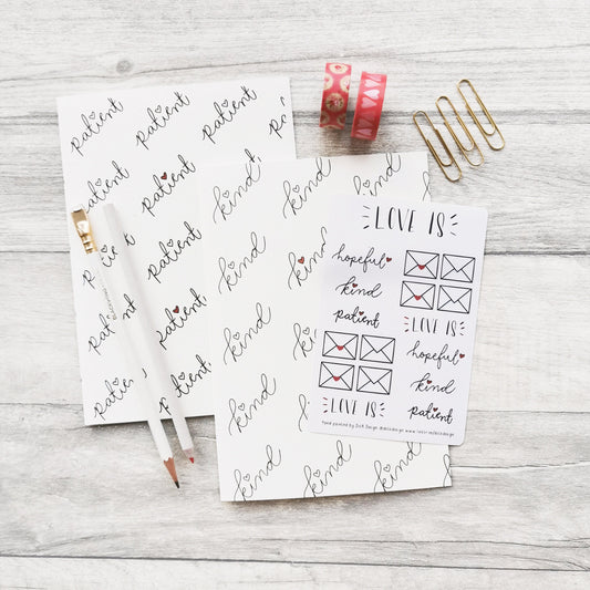 Love is - Bible Journaling Sticker Sheet