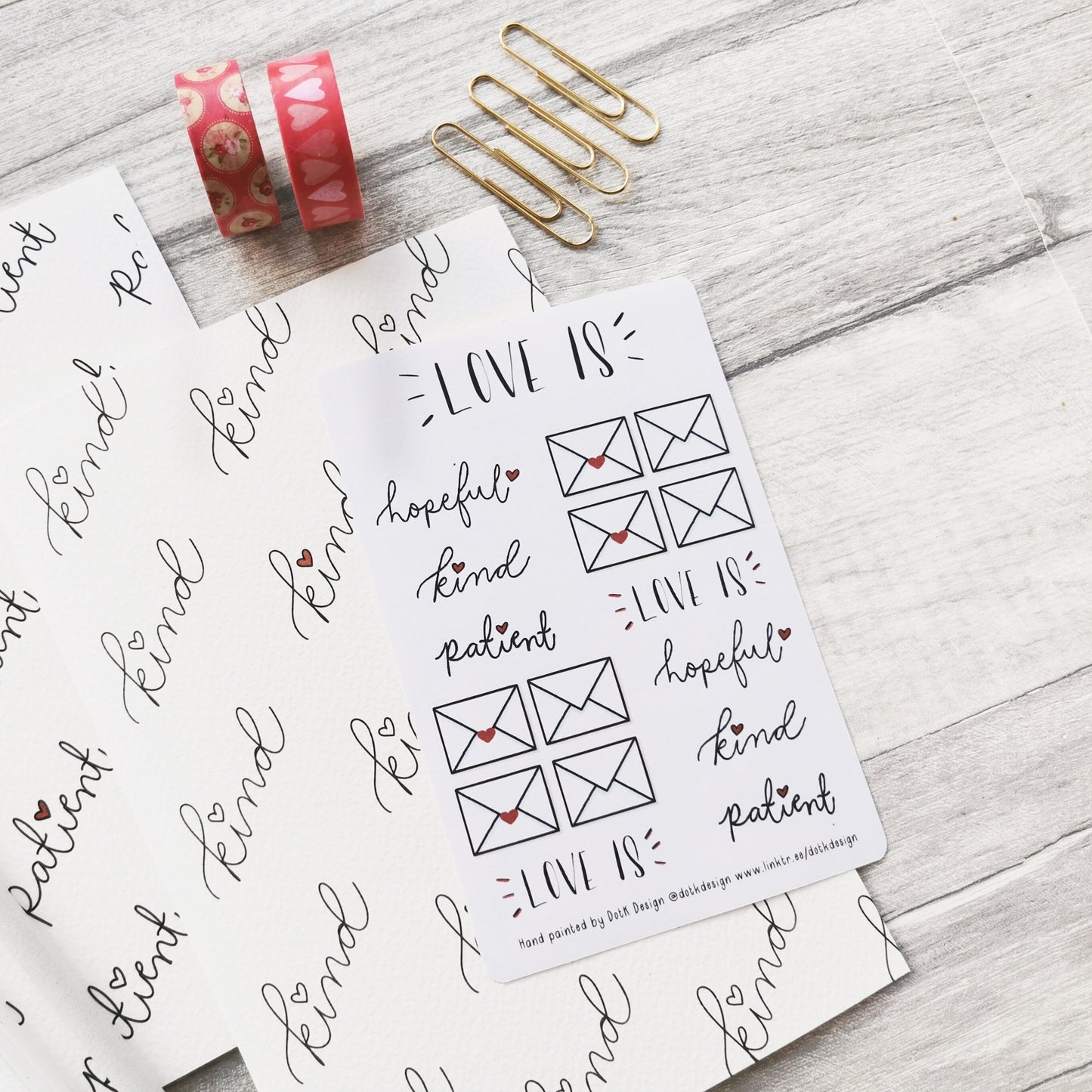 Love is - Bible Journaling Sticker Sheet