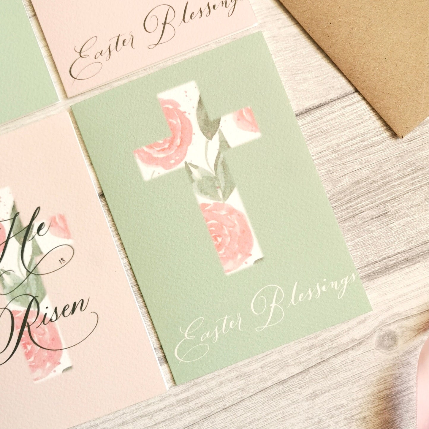 Easter Blessings - Watercolour Floral Easter Greetings Card