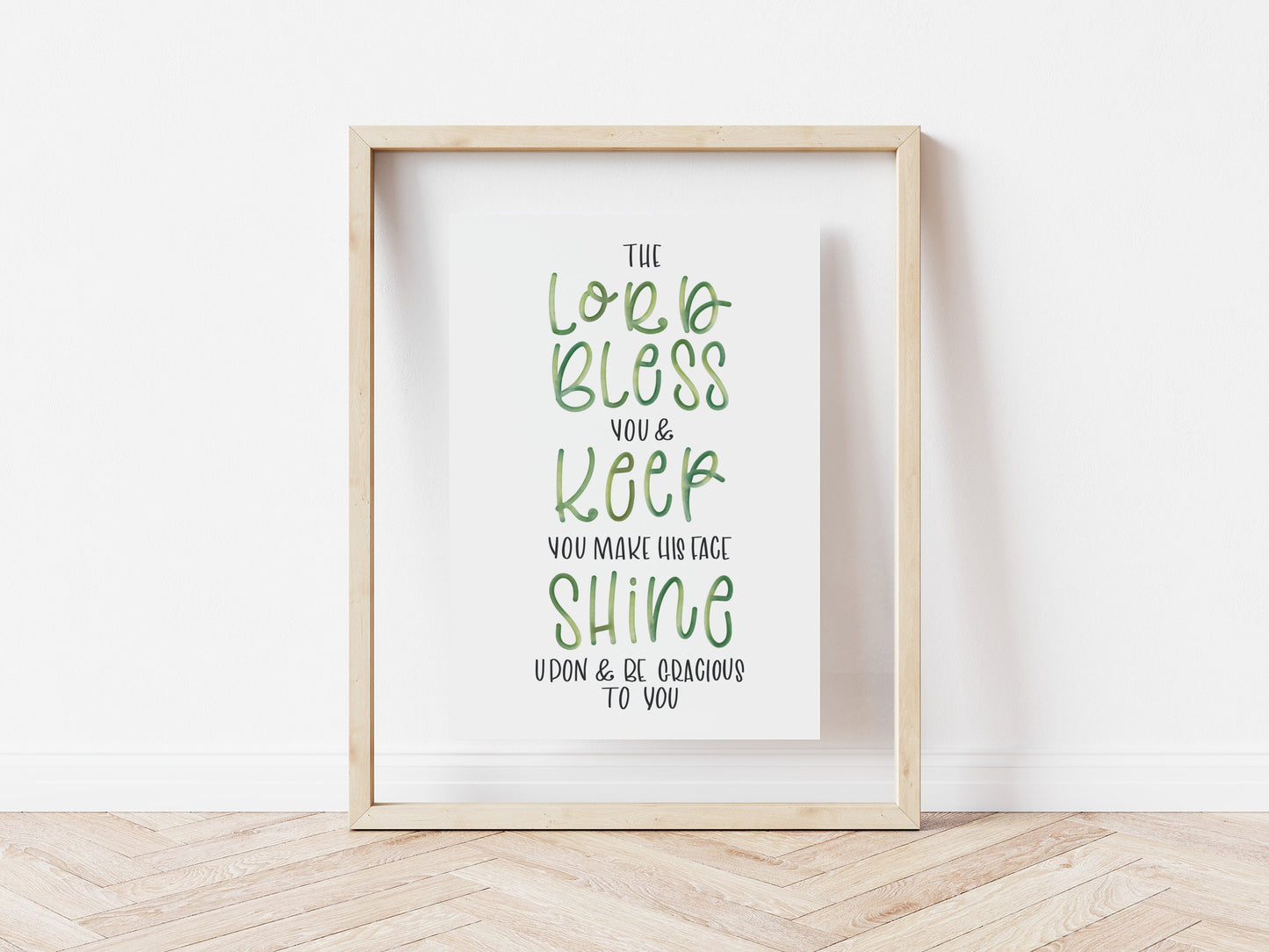 The blessing - Numbers 6:24-25 - Watercolour Print