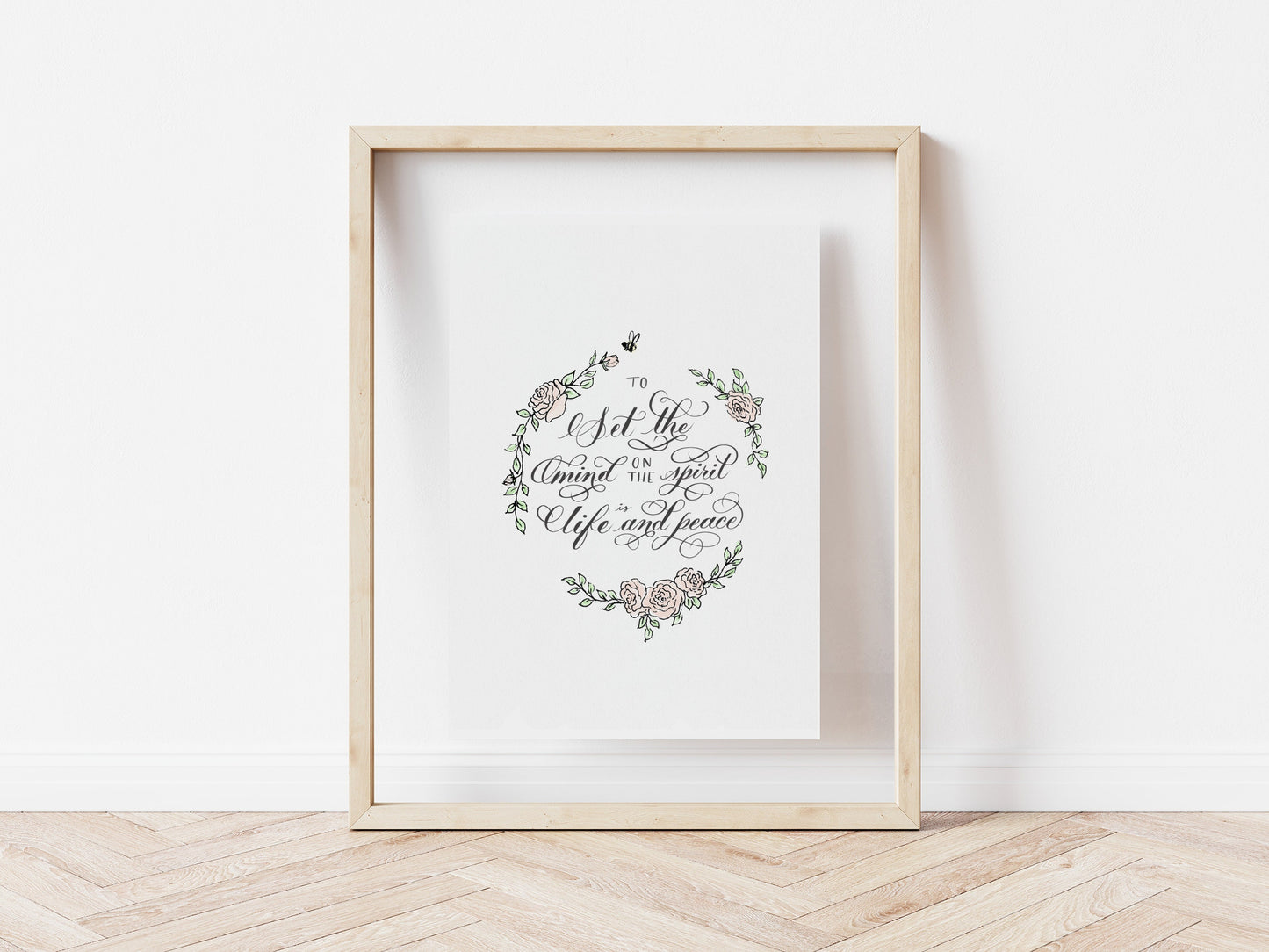 Life & Peace - Romans 8:6 - Watercolour Print