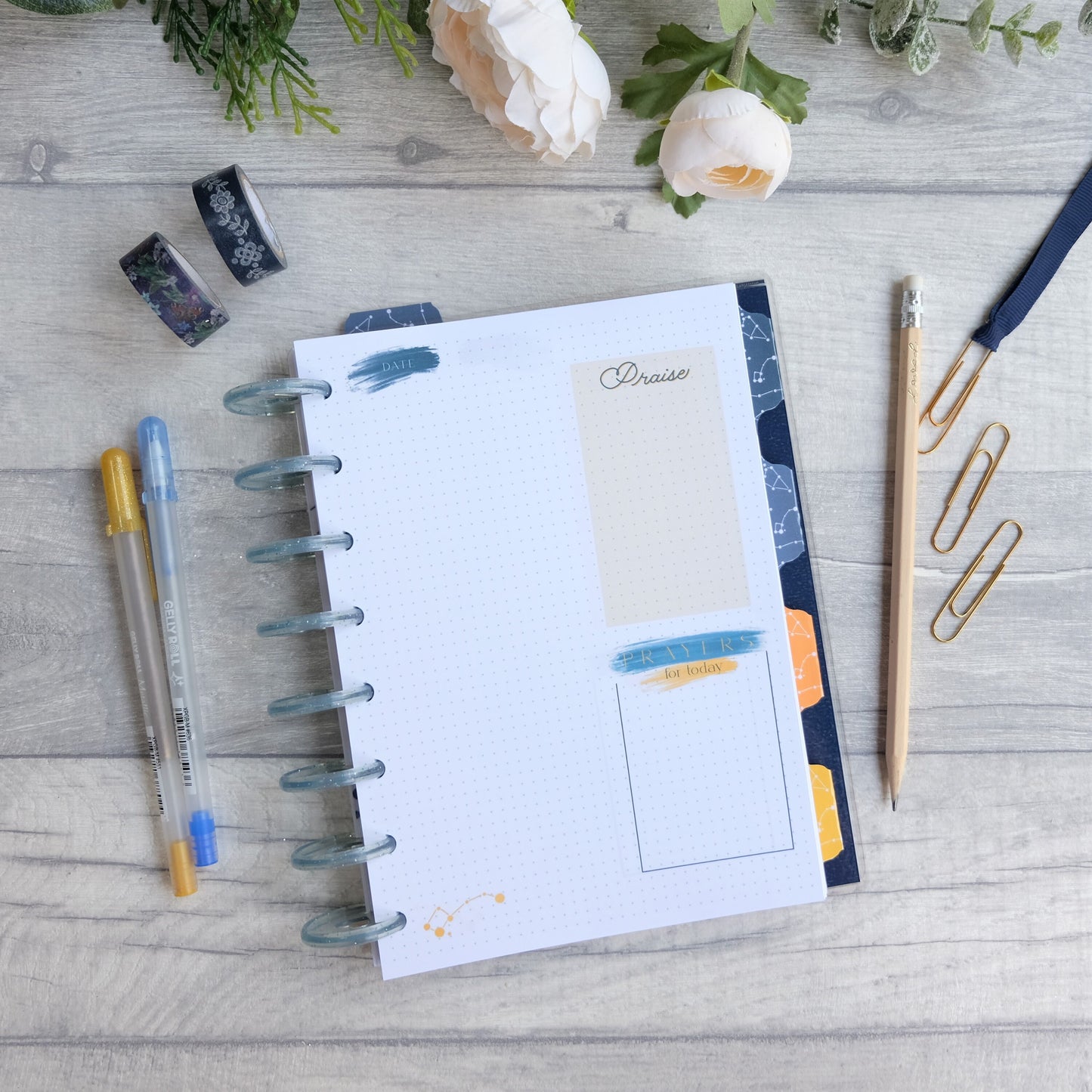 Heavens Declare - A5 Prayer Journal Discbound Paper Pack - Disc bound planner paper pack refill