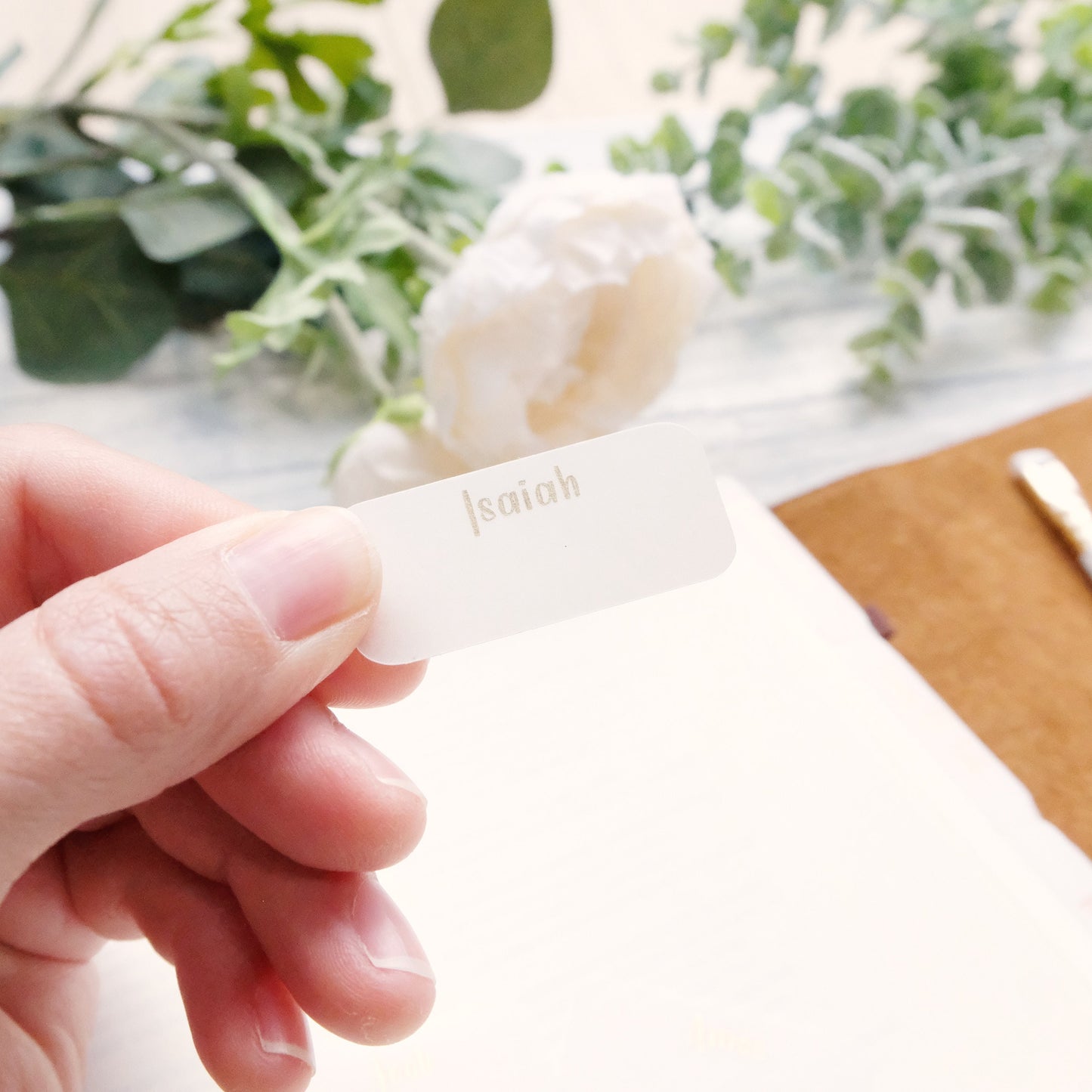 Simple & Minimalistic foiled Vellum Bible Tabs - Gold, Silver or Rose Gold