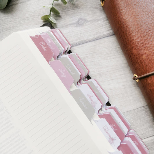 Faith Can Move - Floral Watercolour Bible Tabs