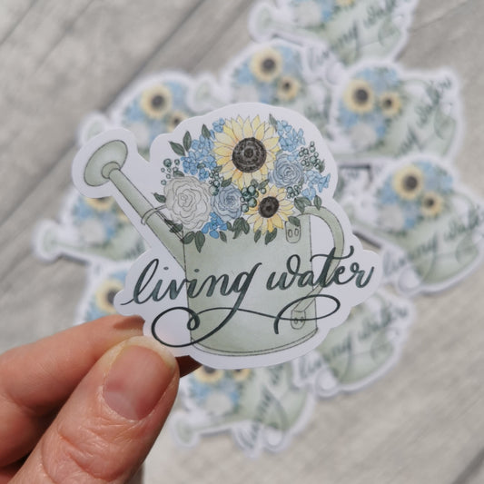 Living Water - Waterproof Vinyl Sticker - Bible journaling