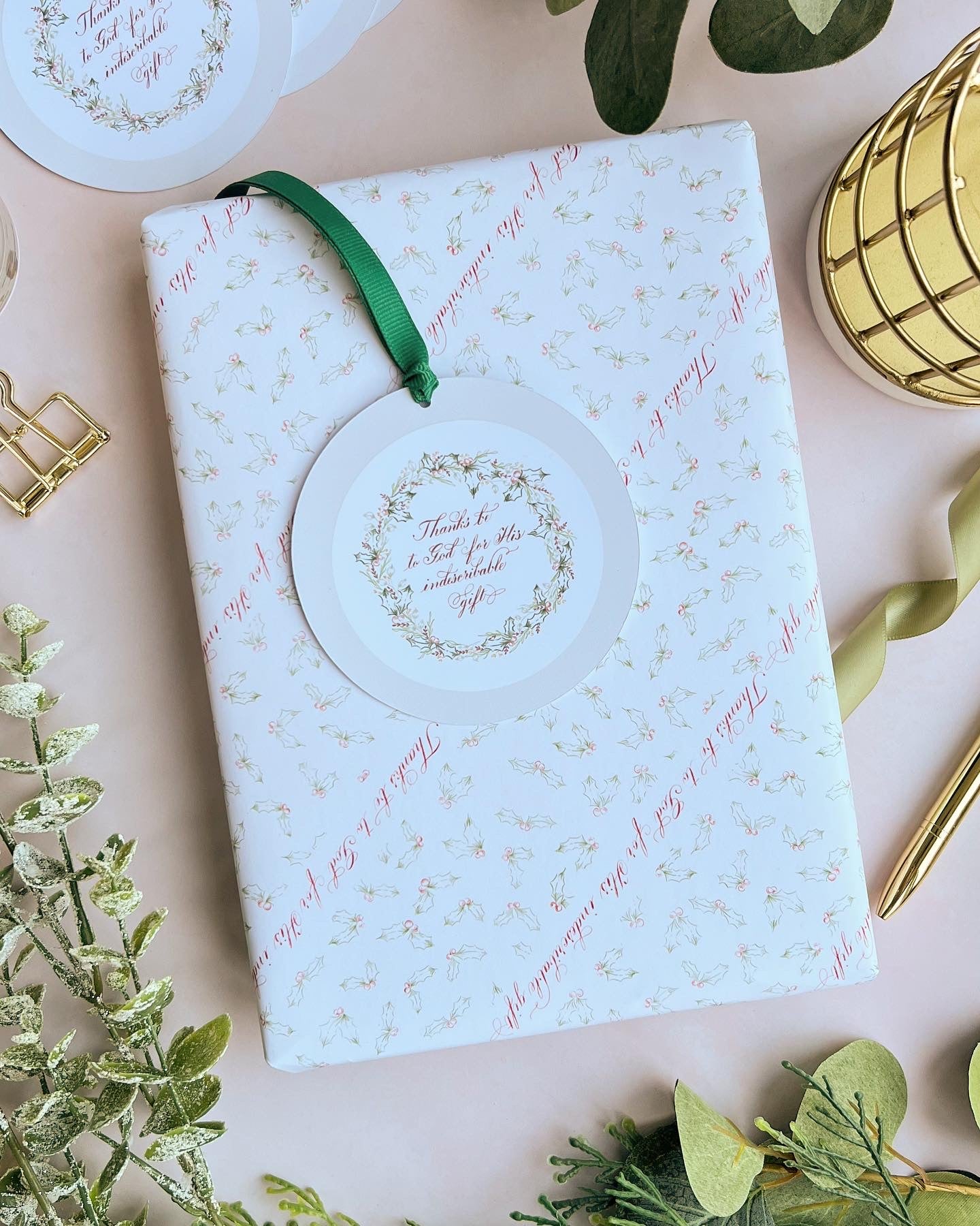 Indescribable Gift - Christmas Gift Wrap & Gift Tags - Christian Christmas Wrapping Paper