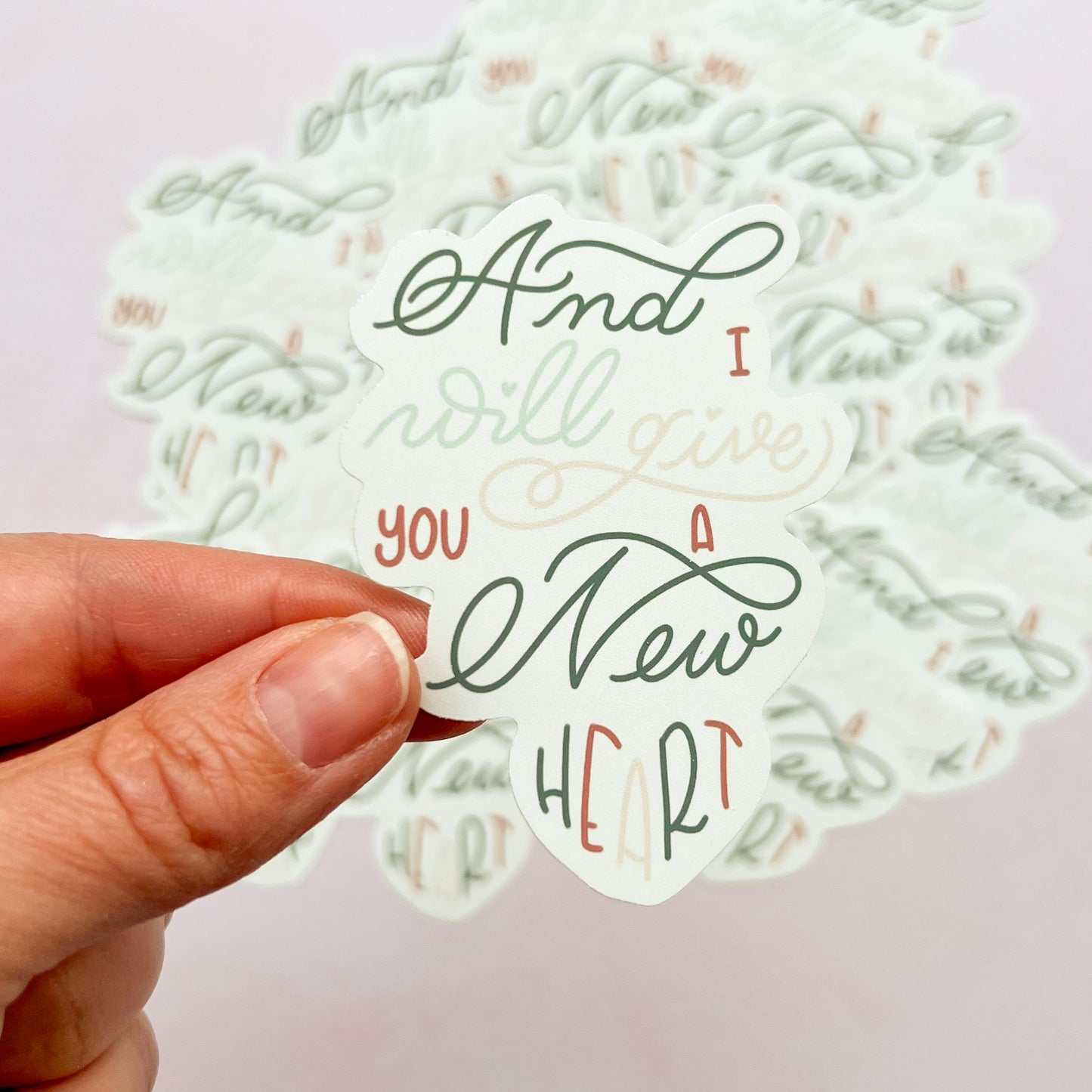 A New Heart - Bible Journaling Sticker - Matte Waterproof Vinyl