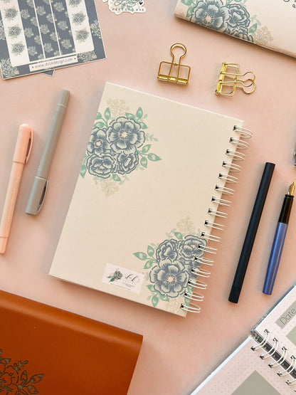 Nothing Can Separate Us - Cream Floral - Hard Back Wire Bound Prayer & Reflection Journal