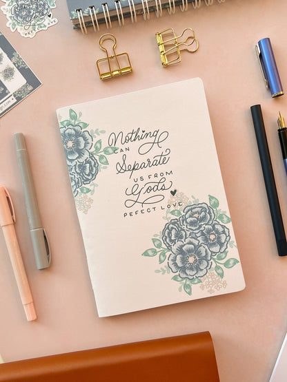 Nothing Can Separate Us - Cream Floral - Prayer & Reflection Journal