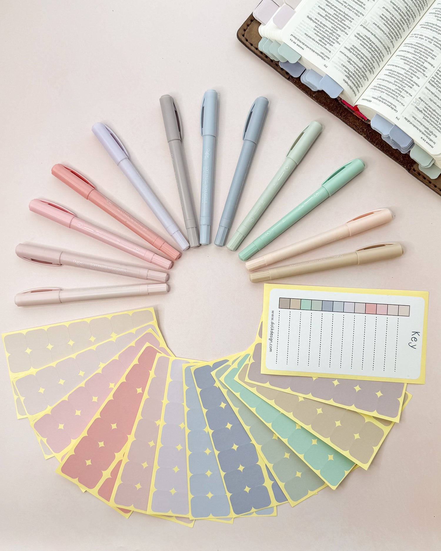 Pastel Highlighters with Matching mini tabs