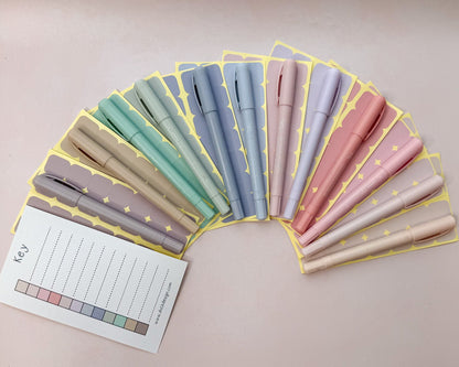 Pastel Highlighters on top of matching mini tabs