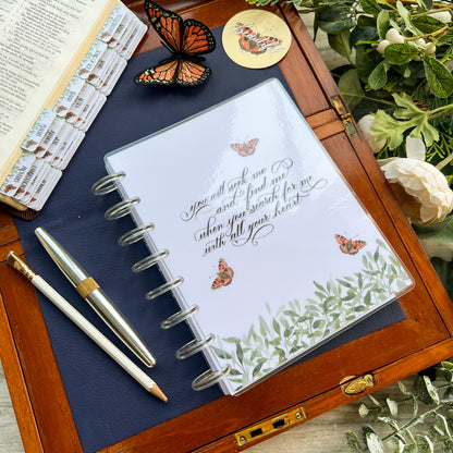 You Will Seek Me & Find Me - Disc bound prayer journal - A5 Dot grid - Lined Notebook