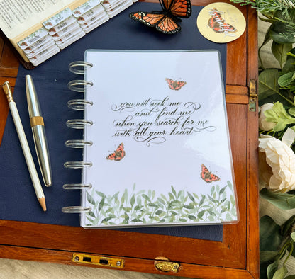 You Will Seek Me & Find Me - Disc bound prayer journal - A5 Dot grid - Lined Notebook