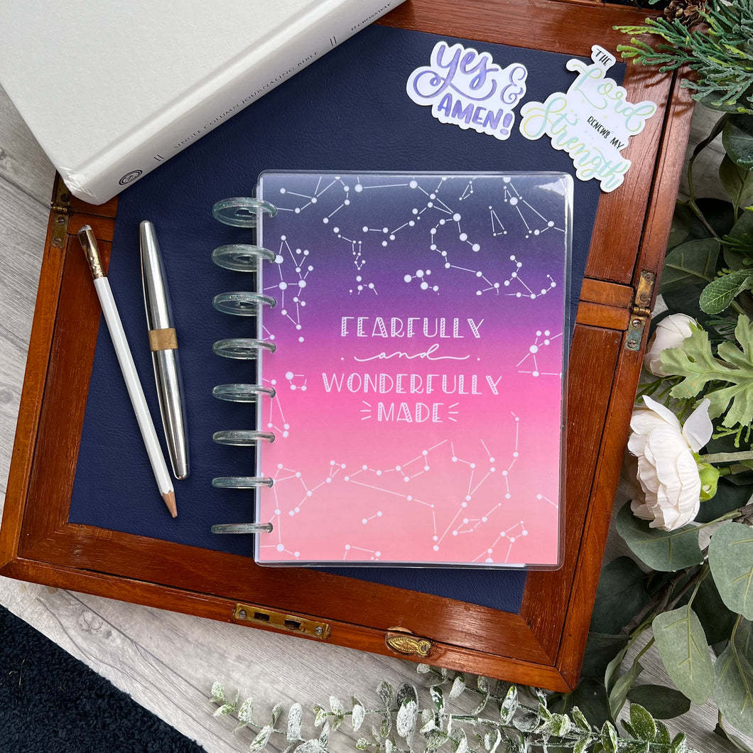 Fearfully and Wonderfully Made - Disc bound prayer journal - A5 Dot grid - Lined Notebook