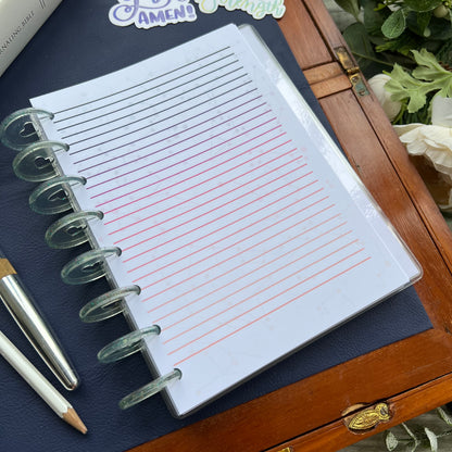 Fearfully and Wonderfully Made - A5 Note Paper Discbound - Lined or Dot Grid Disc bound planner paper pack refill