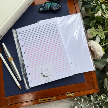 Fearfully and Wonderfully Made - A5 Note Paper Discbound - Lined or Dot Grid Disc bound planner paper pack refill