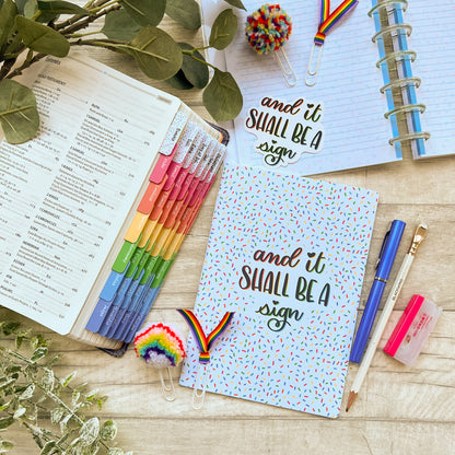 It Shall Be A Sign - Rainbow Laminated Bible Tabs