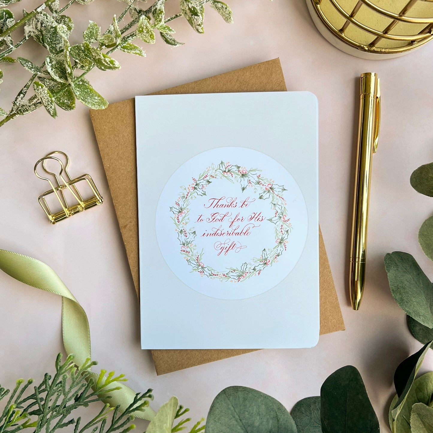 Indescribable Gift - A6 Christmas Card - 5 Pack
